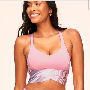 Adore Me Maven Medium Impact Sports Bra Large Pink Gym Yoga Pilates